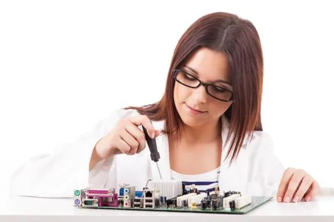 Computer technician Stock Photos