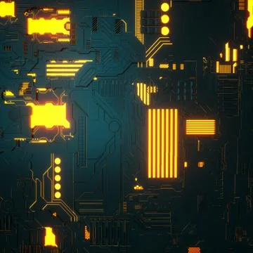 Computer technology. 3d illustration Stock Illustration