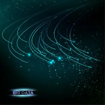 Computer technology and Big Data Stock Illustration