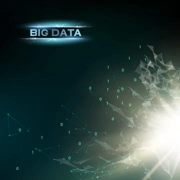 Computer technology and Big Data Stock Illustration