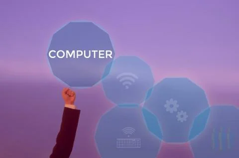 COMPUTER - technology and business concept Stock Photos