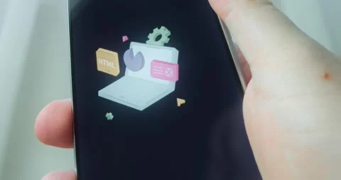 Computer technology and web development elements, presentation Stock Footage 313443530