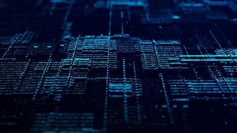 Computer technology background. Digital data flow. Network connection structu Illustrazione stock
