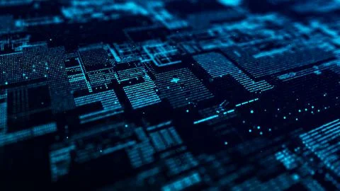 Computer technology background. Digital data flow. Network connection structu Illustrazione stock