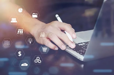 Computer Technology Big Data Business, Financial Analysis, Online Shopping, M Stock Photos