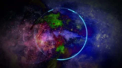 Computer technology. Blue color in space background for your design. Stock Footage 77900049