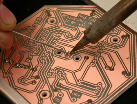 Computer technology chip hardware circuit board Stock Photos