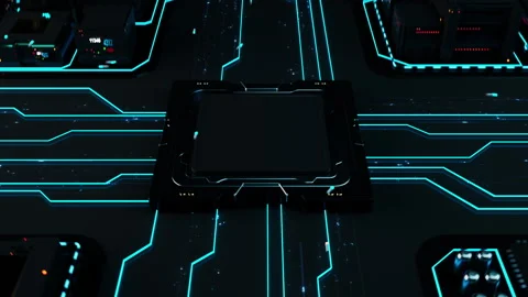 Computer technology. City stylized as computer components and microchips. 3D  库存影片 224016977