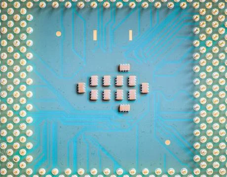 Computer Technology: Close up of a the cpu central processing unit Compute... 写真素材