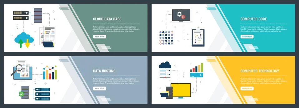 Computer technology, data hosting and computer code. Stock-Illustration