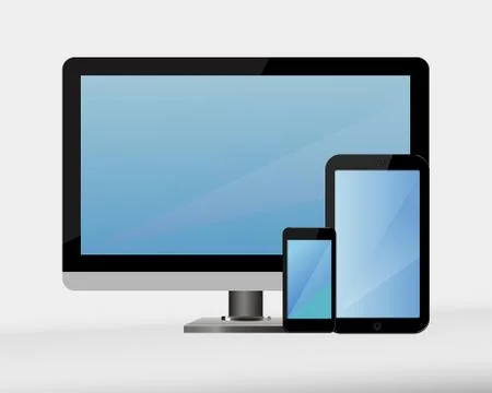Computer technology, display Stock Illustration