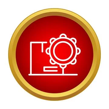 Computer technology gear setting process icon design Stock Illustration