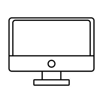 Computer technology hardware black and white Stock-Illustration