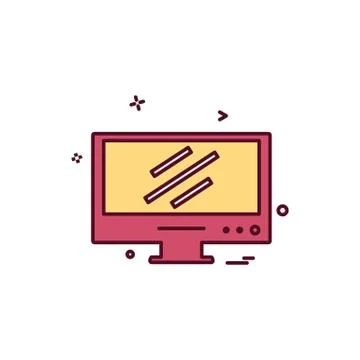 Computer Technology icon design vector Stock Illustration