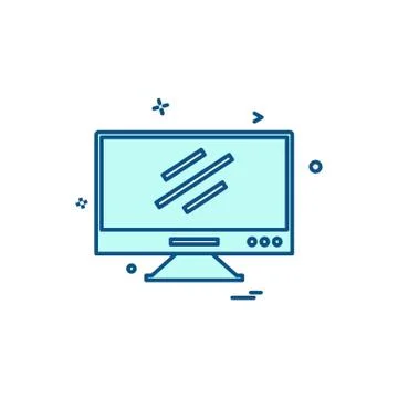 Computer Technology icon design vector Stock-Illustration