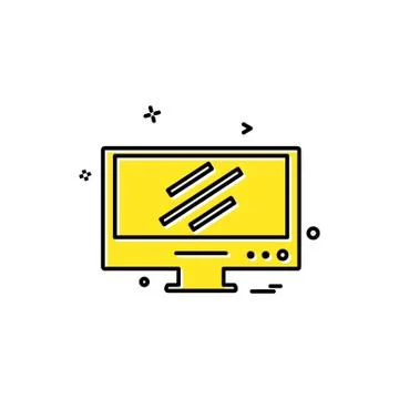 Computer Technology icon design vector Stock-Illustration