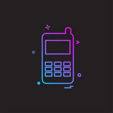 Computer Technology icon design vector Illustrazione stock