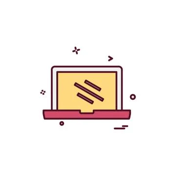 Computer Technology icon design vector Ilustración de archivo
