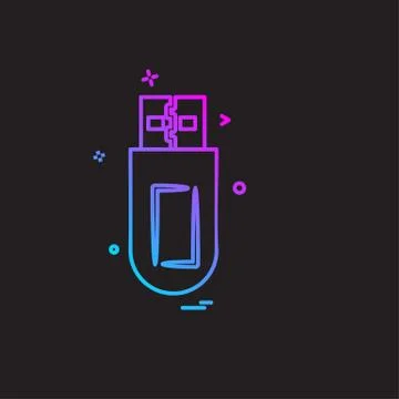 Computer Technology icon design vector Stock-Illustration