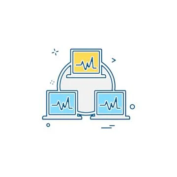 Computer Technology icon design vector 스톡 일러스트