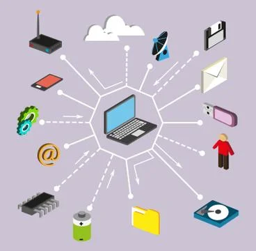 Computer technology Illustrazione stock