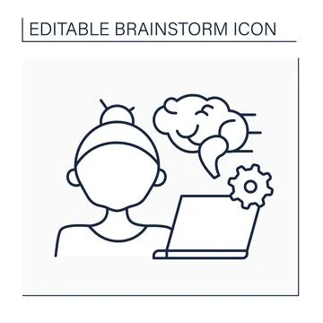 Computer technology line icon 스톡 일러스트