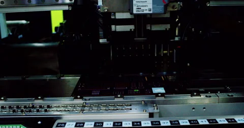 Computer technology. A modern automated industrial machine Stock Footage 332897408