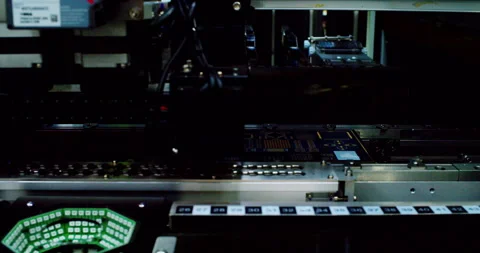 Computer technology. A modern automated industrial machine Stock Footage 332897799
