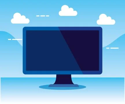 Computer technology to office business strategy Illustrazione stock