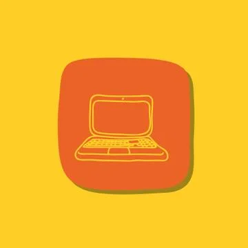 Computer technology scribble 스톡 일러스트