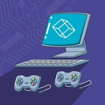 Computer technology set gadgets Stock Illustration