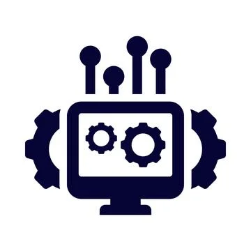 Computer, technology, setting, gear, computer technology icon Illustrazione stock