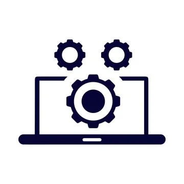 Computer, technology, setting, gear, computer technology icon Stock Illustration