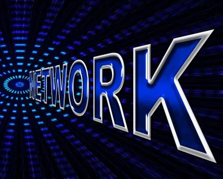 Computer technology showing network server and pc Stock-Illustration