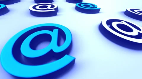 Computer Technology - at sign-Loopable Background Stock Footage 52307515