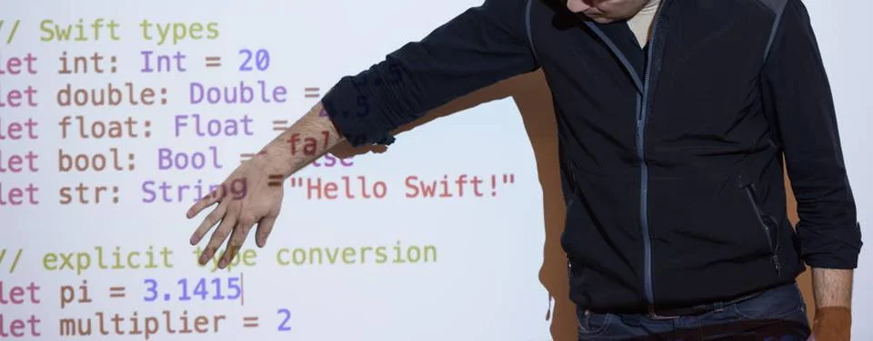 Computer technology students young computer technology students on code pr... Stock-Fotos