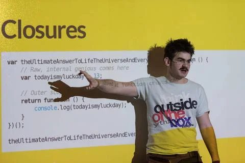 Computer technology students young computer technology students on code pr... Stock Photos