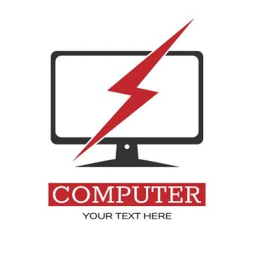 Computer technology. Vector illustration for theme design isolated 스톡 일러스트
