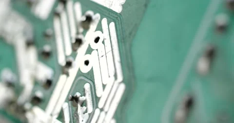 Computer techologies . Super macro footage of an electronic board. Stock Footage 137662466