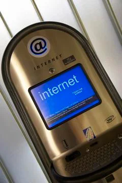 Computer terminal email internet connection 스톡 사진