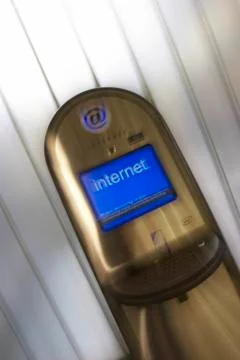Computer terminal email internet connection 스톡 사진