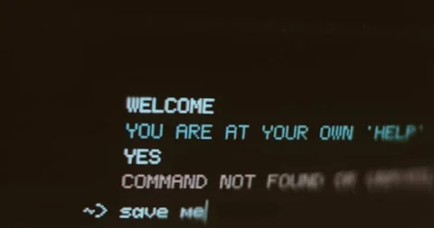 Computer terminal with a series of commands and messages Stock Footage 321765715