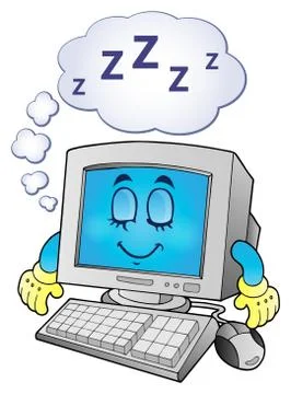 Computer theme image - eps10 vector illustration. Stock Illustration