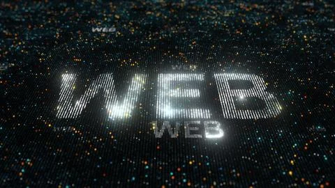Computer theme word made of random dots 스톡 일러스트