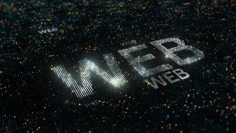 Computer theme word made of random dots Stock Illustration