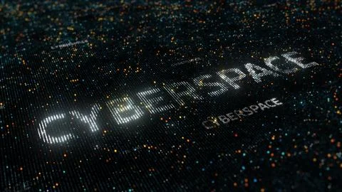 Computer theme word made of random dots Illustrazione stock