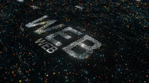 Computer theme word made of random dots Stock Illustration