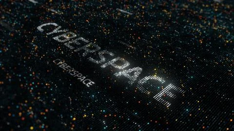 Computer theme word made of random dots 스톡 일러스트