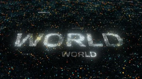 Computer theme word made of random dots 스톡 일러스트