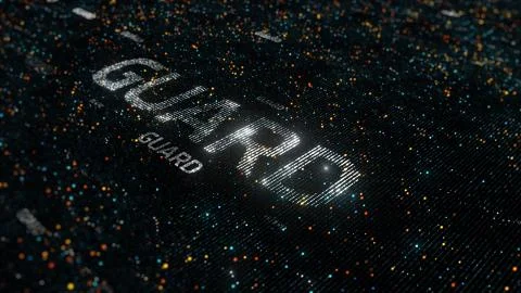 Computer theme word made of random dots Stock Illustration